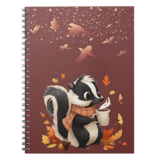 Cuaderno encantador de zorrillo de otoño - Diario 