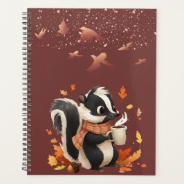 Cuaderno encantador de zorrillo de otoño - planifi