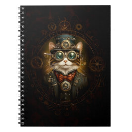 Cuaderno Encantador Desenlace Cute Steampunk Cat G6