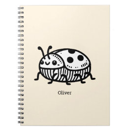 Cuaderno Encantador Ilustracion de escarabajo a mano