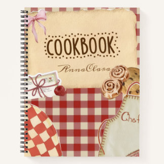 Cuaderno Encantador recetario en blanco para escribir recet