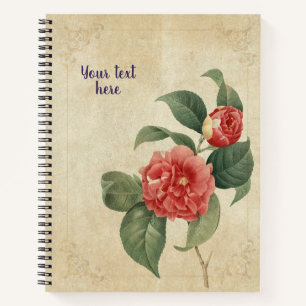 Cuaderno Encantadora Camelia Japónica Vintage 