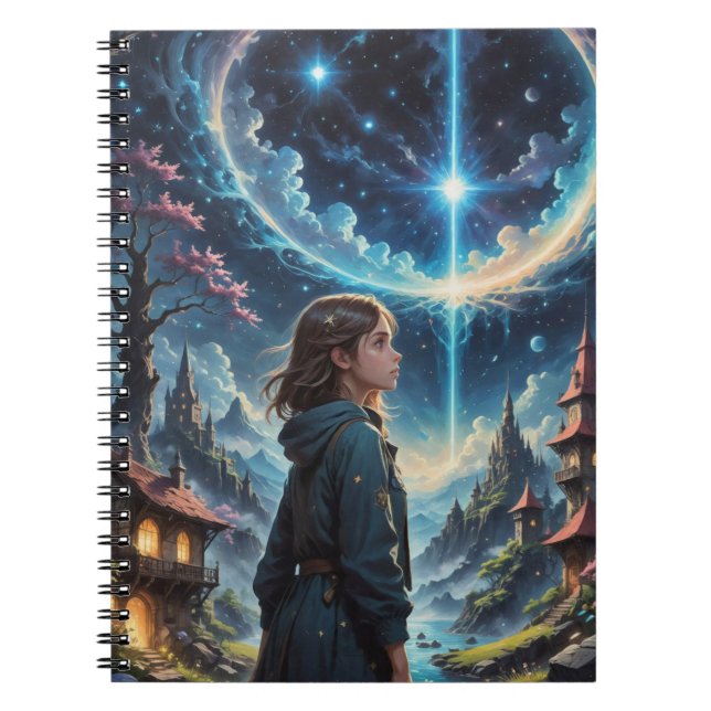 Cuaderno Encantadora escena del cielo nocturno (Frente)