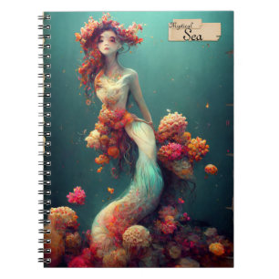 Cuaderno Encantadora Sirenita De Mar Místico