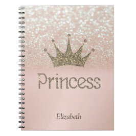 Cuaderno Encantadora Tiara, princesa, Purpurina Bokeh