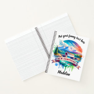 Cuaderno Encantadora vista de puente cubierto NH
