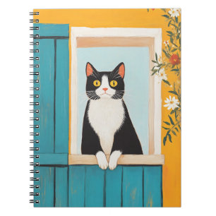 Cuaderno Encantando al gato en la ventana