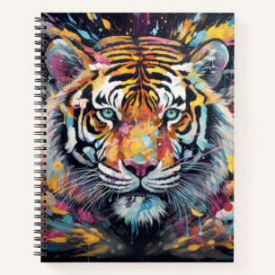 Cuaderno Encanto animal colorido de tigres