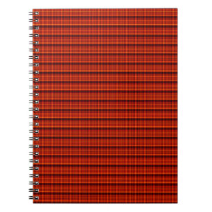 Cuaderno Encanto de Crimson Highland; impresión de tartán r