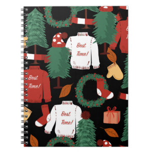 Cuaderno Encanto de los navidades: Juego de patrones festiv