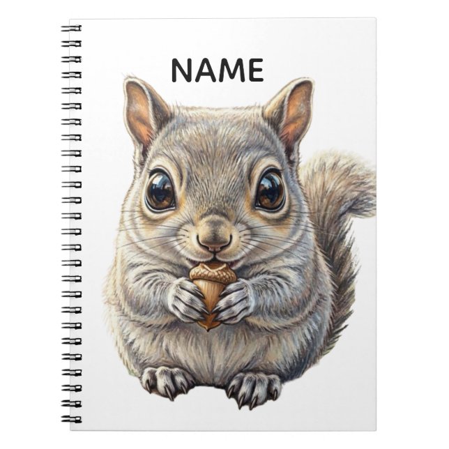 Cuaderno Encanto del bosque Recolector de nueces de ardilla (Frente)