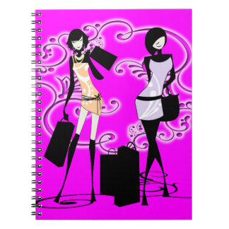 Cuaderno Encanto del francés de la moda del rosa de los