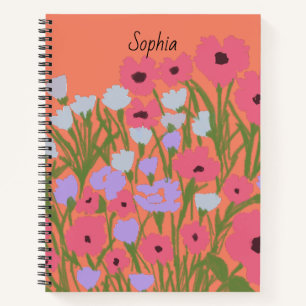 Cuaderno Encanto floral de Bonito colorido + nombre persona