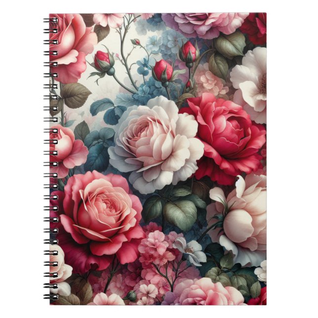 Cuaderno Encanto Floral Rosa Atemporal (Frente)