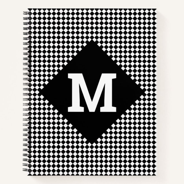 Cuaderno Encanto Jaque Mate: Cuadrícula Retro Personalizabl (Anverso)