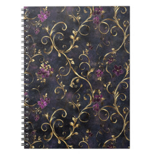 Cuaderno Encanto Vintage Floral Dorado