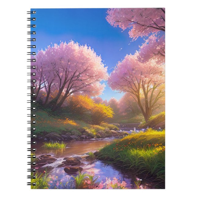 Cuaderno Encantos de los árboles de Sakura por la elegante  (Frente)