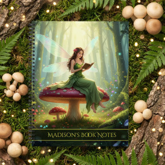 Cuaderno Enchanted Day Fairy Reading a Book Notebook