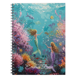 Cuaderno Enchanted Mermaid Underwater Scene