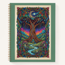 Cuaderno Enchanted Moonlit Tree of Life Zentangle Journal