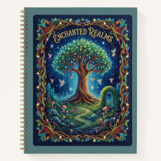 Cuaderno Enchanted Realms Embroidered Tree of Life & Fairy