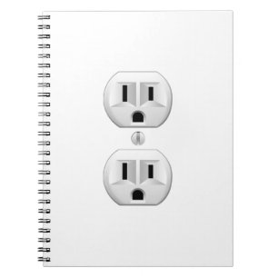Cuaderno Enchufe eléctrica Click en la decoración de color 