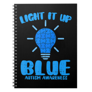 Cuaderno Enciende la luz azul Funny Puzzle Piece Autism Awa