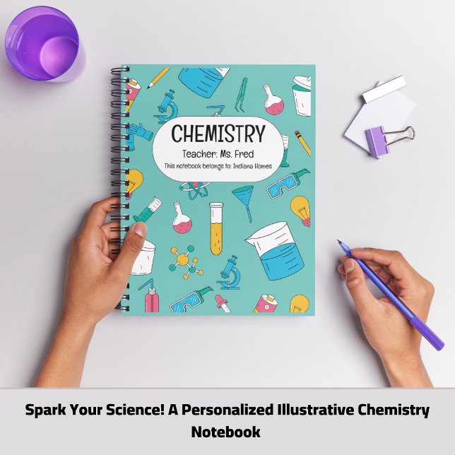 Cuaderno ¡Enciende Tu Ciencia! UNA QUÍMICA Personalizada (Spark Your Science! A Personalized CHEMISTRY Notebook (Green))
