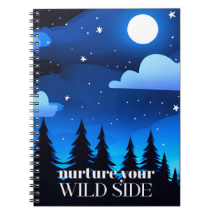 Cuaderno Enciende Tu Lado Salvaje - Luna. Estrellas y pinos
