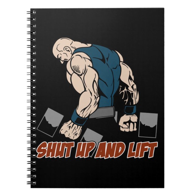 Cuaderno Enciierre y levante al Weightlifter (Frente)