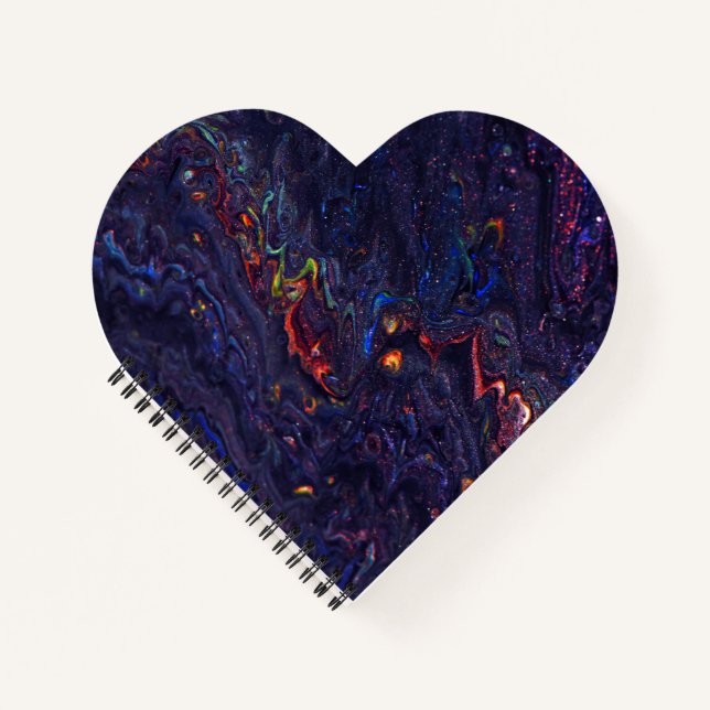 Cuaderno encuadernado en espiral con forma de cora (Anverso)