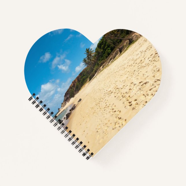Cuaderno encuadernado en espiral con forma de cora (Anverso)