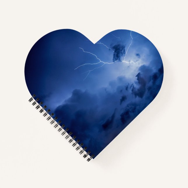 Cuaderno encuadernado en espiral con forma de cora (Anverso)