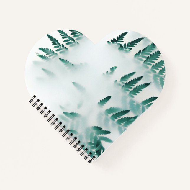 Cuaderno encuadernado en espiral con forma de cora (Anverso)