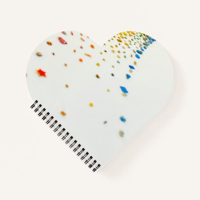 Cuaderno encuadernado en espiral con forma de cora (Anverso)