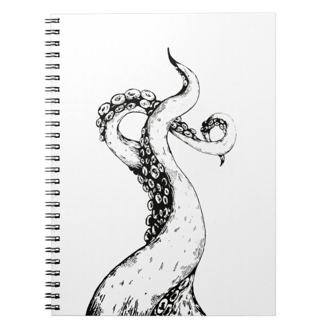 cuaderno encuadernado en espiral con tentáculos de (Frente)