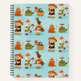 Cuaderno encuadernado en espiral con un patrón div