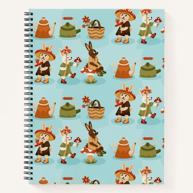 Cuaderno encuadernado en espiral con un patrón div (Anverso)
