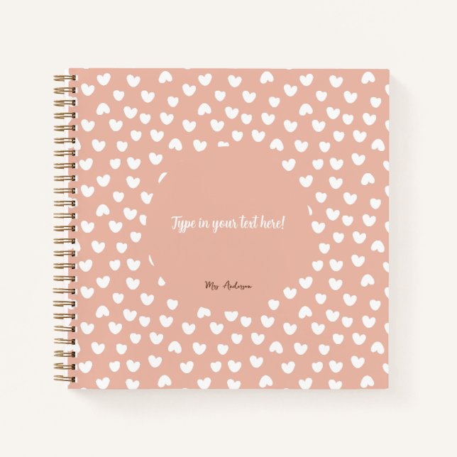 Cuaderno encuadernador personalizado, encuadernador de boho (Anverso)
