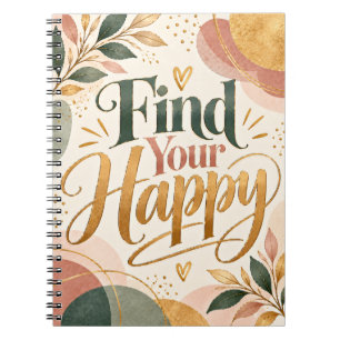 Cuaderno Encuentra tu oro botánico feliz