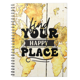 Cuaderno Encuentre su feliz lugar de viaje