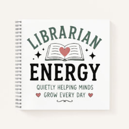 Cuaderno Energía de Bibliotecario Ayudando a las Mentes Cre