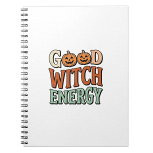 Cuaderno Energía de Bruja Buena Diseño Vectorial Vintage de