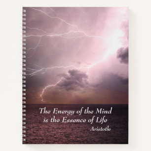 Cuaderno Energía de la mente Aristóteles cita tormenta oceá