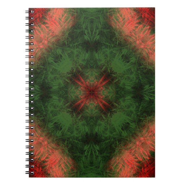 Cuaderno Energía Forestal Arte Fractal Kaleidoscopio (Frente)