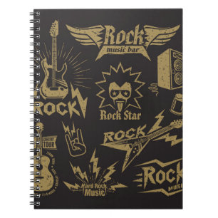 Cuaderno Enérgica esencia musical de rock