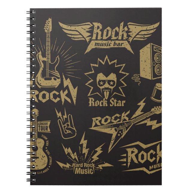 Cuaderno Enérgica esencia musical de rock (Frente)