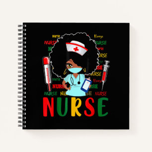 Cuaderno Enfermera Africana Mes de la Historia Negra Orgull