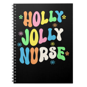 Cuaderno Enfermera Alegre Navidad Holly Para Hombres Mujere