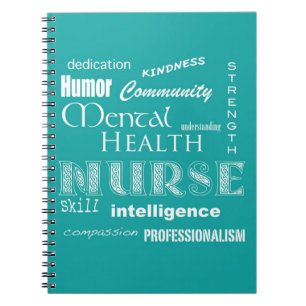 Cuaderno Enfermera-atributos de salud mental/azul-verde
